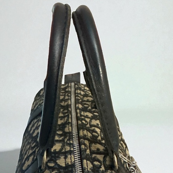 Christian Dior Trotter Boston Bag Dior Baggages Navy Monogram Canvas Handbag - Picture 14 of 16